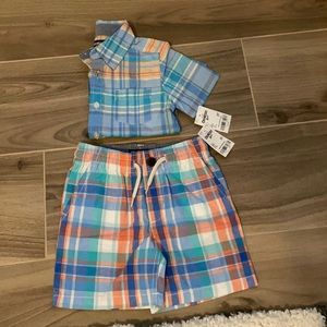 OskKosh NEW short sleeve/shorts set